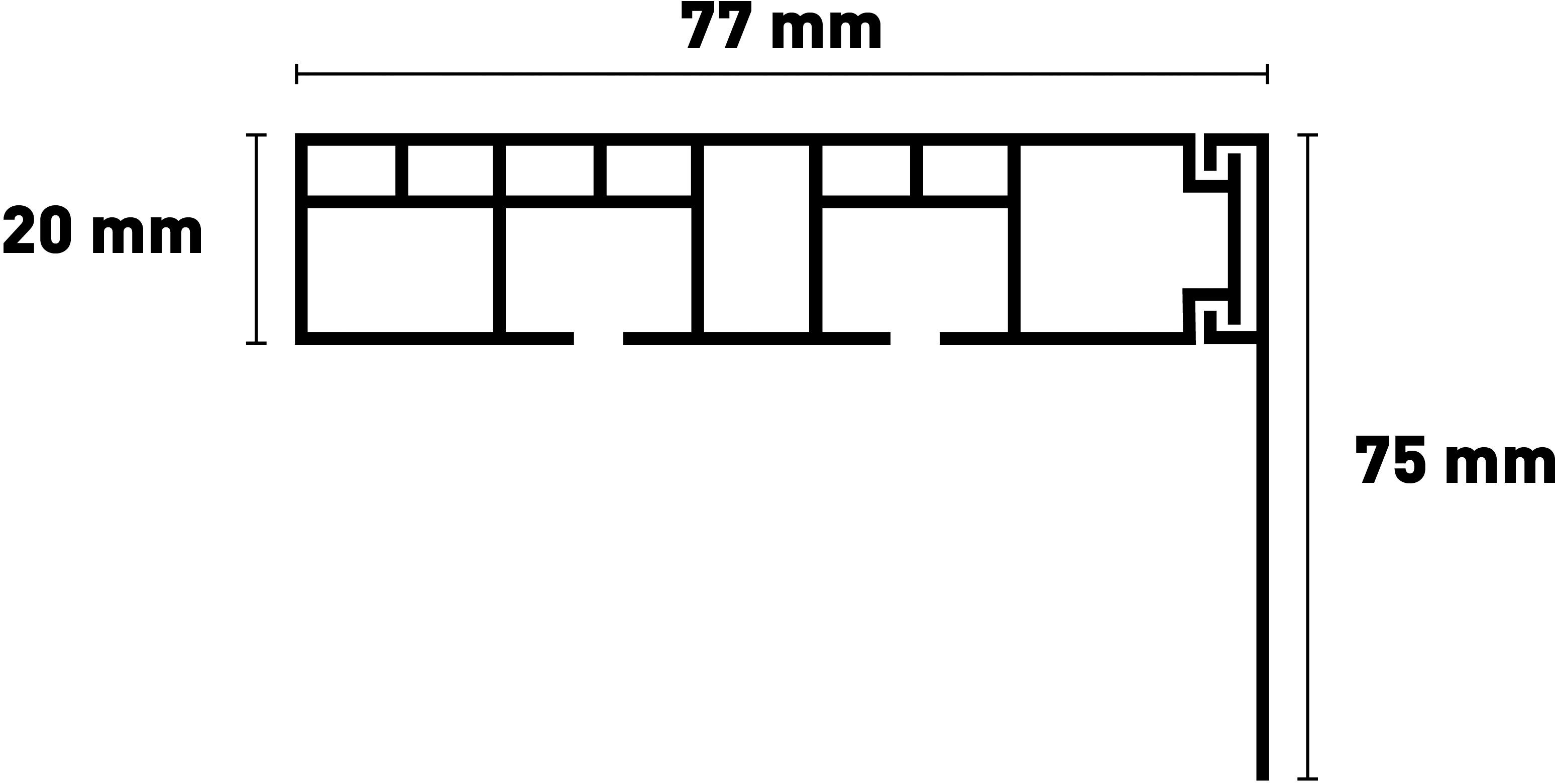 SN DECO GROUP Gardinenschiene Vorhangschiene SH mit Blende, 2-läufig, Fixmaß, mit Bohren, verschraubt, Kunststoff – Bild 5 von 5