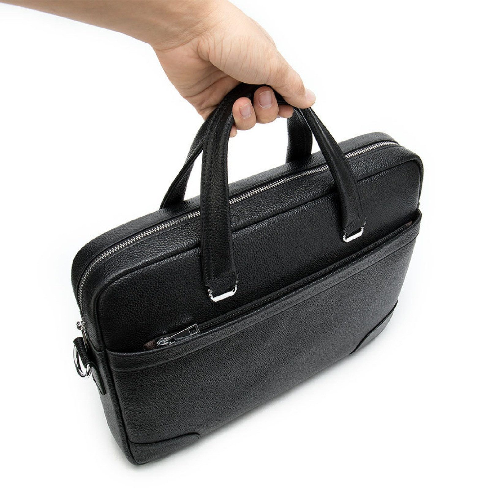 YUBRO-STUDIO Aktentasche Herren Echtleder Laptop Aktentasche günstig online kaufen