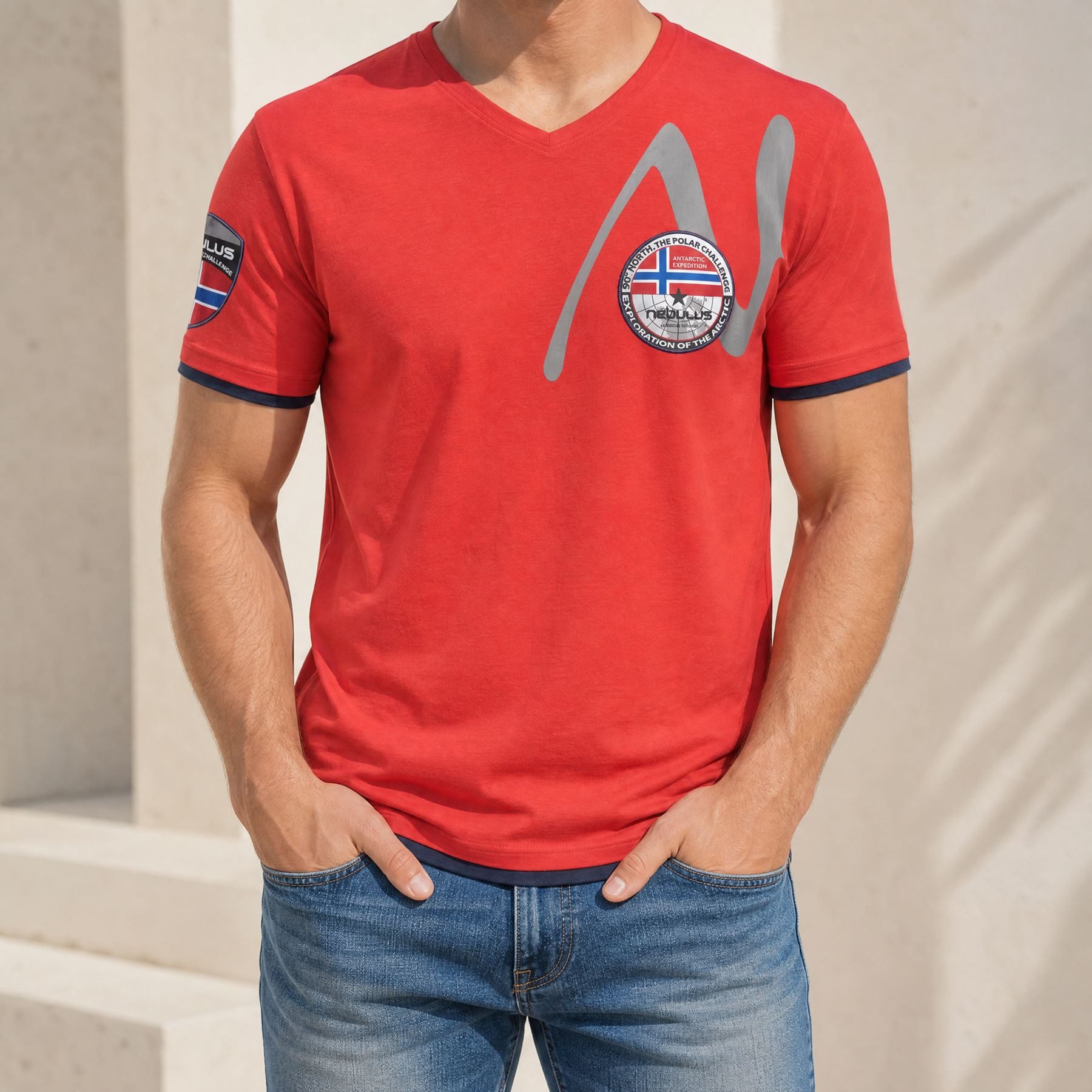 Nebulus T-Shirt RUNE, P5365 - Herren, rot, XXL