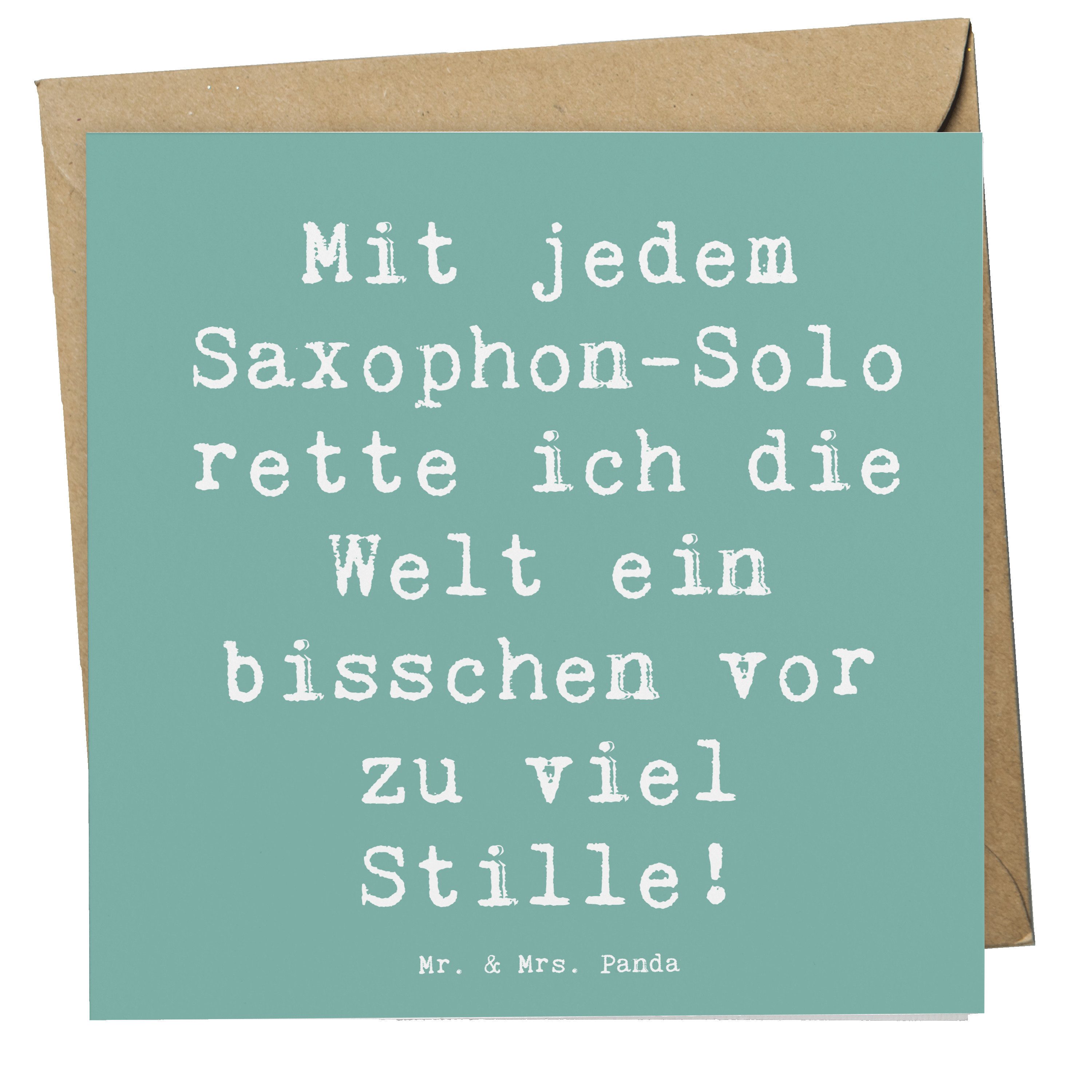 Grußkarte Saxophon Magie - Meeresbrise - Geschenk, Musik rettet, Saxophonist, W
