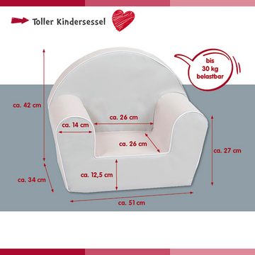 Knorrtoys® Sessel Grey White Clouds, für Kinder; Made in Europe