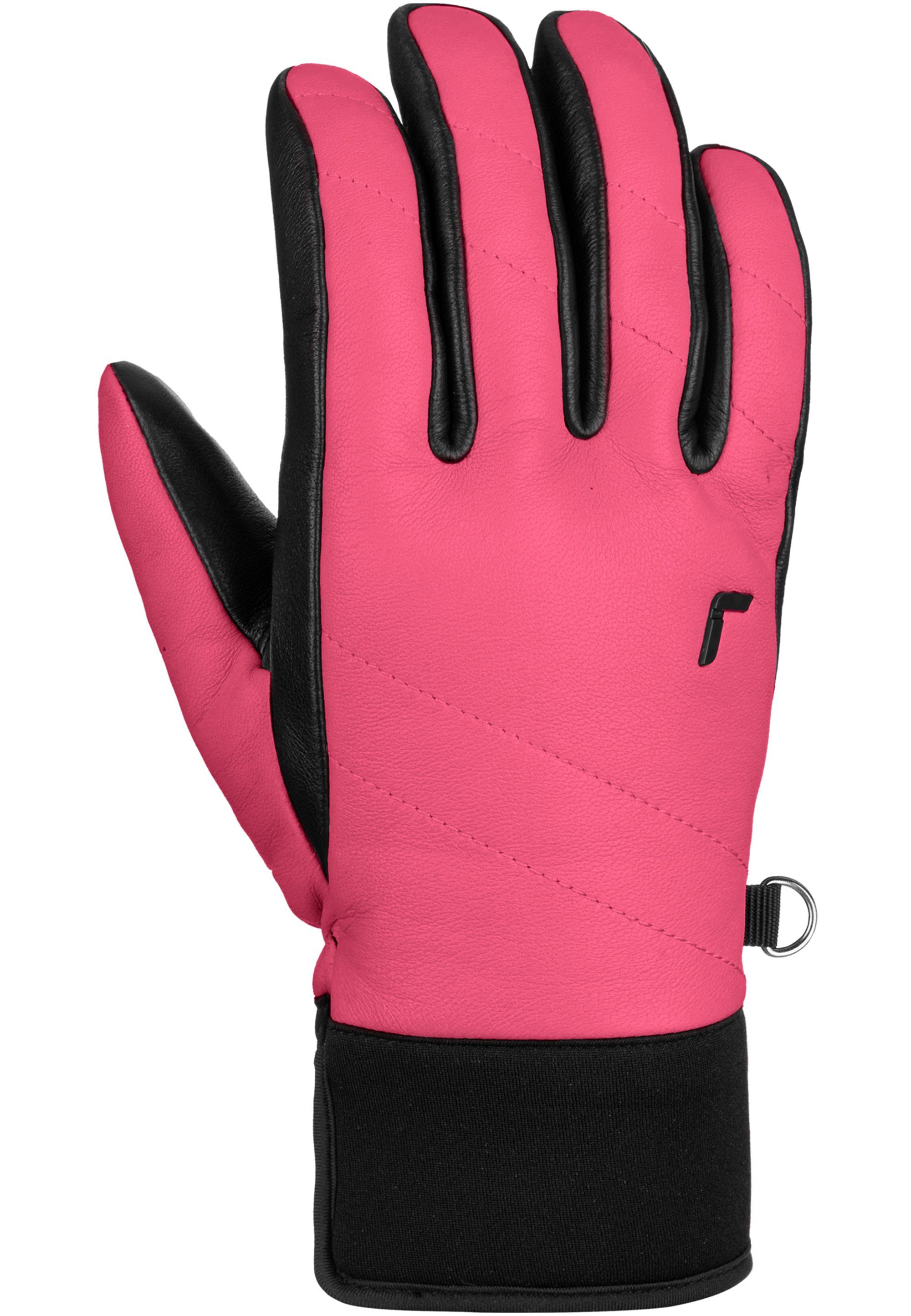 Lederarten verschiedenen aus Juliette Skihandschuhe Reusch pink-schwarz