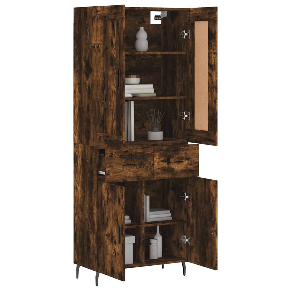 vidaXL Highboard Highboard Räuchereiche 69,5x34x180 cm günstig online kaufen