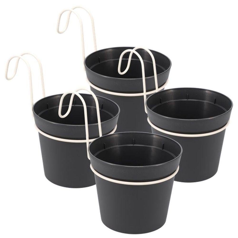 GarPet Blumentopf 4 x Hängetopf Blumentopf Pflanztopf Set mit Haken Hängebl günstig online kaufen