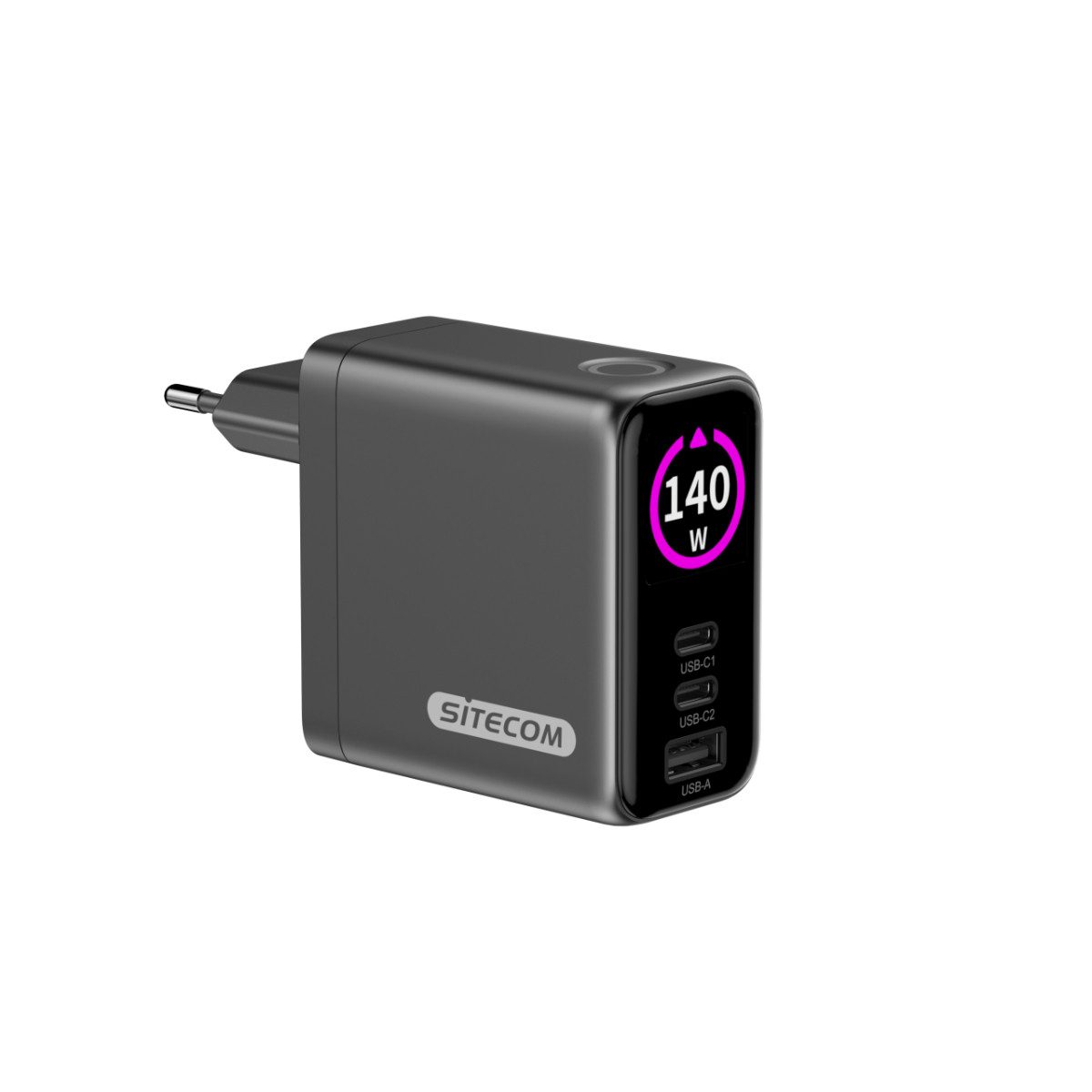 Sitecom 140W GaN Ladegerät mit 2x USB C 1x USB und Power Delivery USB-Ladegerät