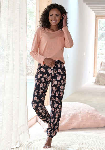 Vivance Dreams Pyjama (2 tlg) mit schönem Naturprint