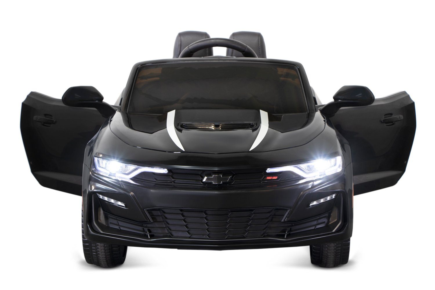 Smarty Elektro-Kinderauto Kinderauto Chevrolet Camaro 35W 12V/7Ah 2x mit Schwarz 2SS Lizenz