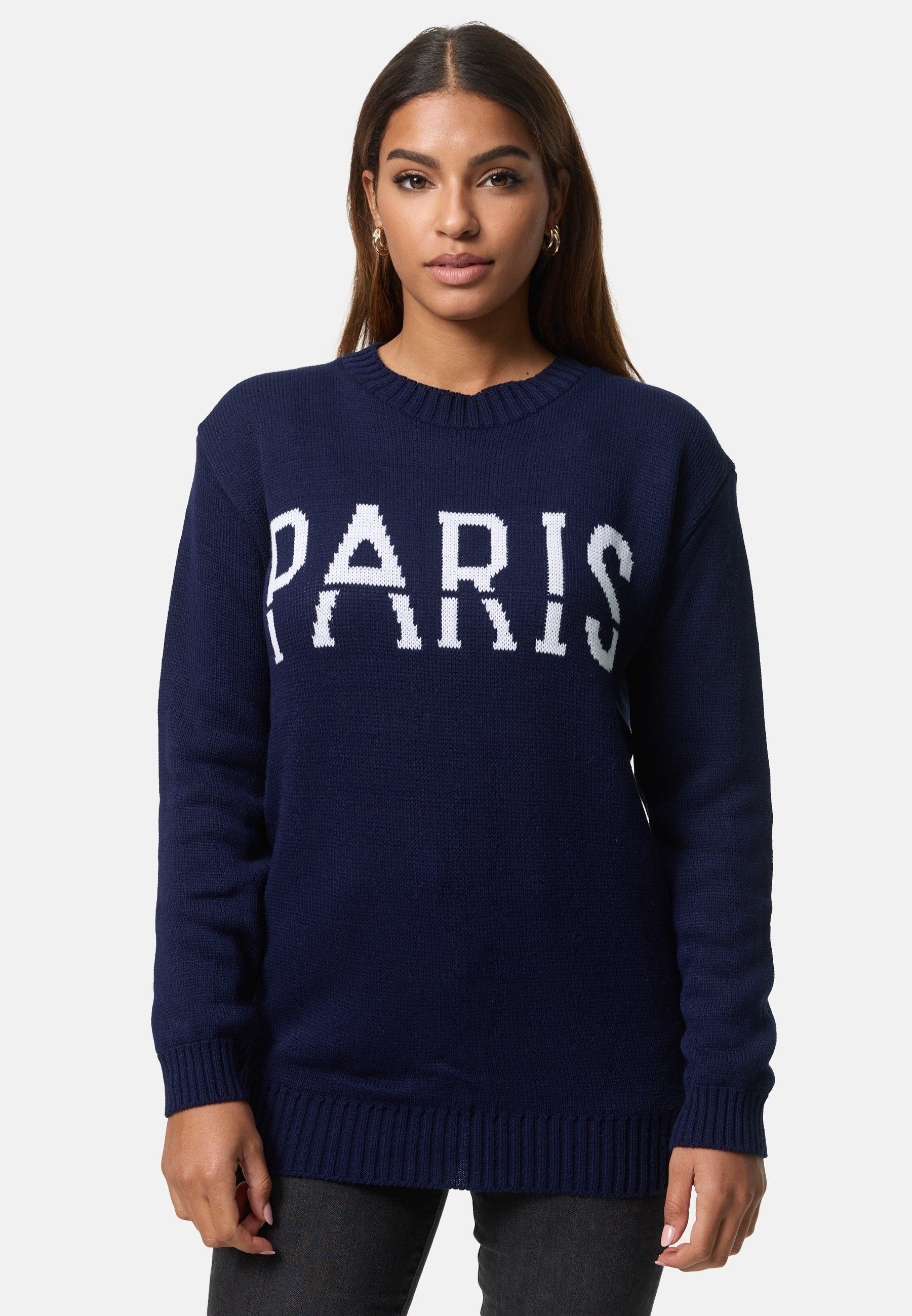 Worldclassca Strickpullover Worldclassca Damen Strickpullover Langarm PARIS long Shirt Pulli