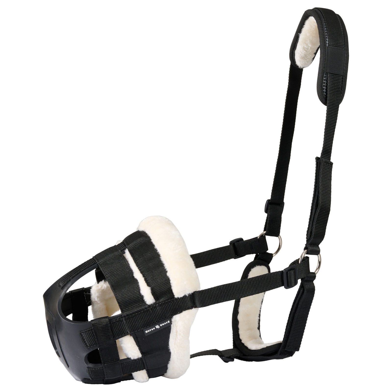 Horse Guard Fressbremse HorseGuard Easy Breathe Weidemaulkorb für Pferde, schwarz, Warmblut...