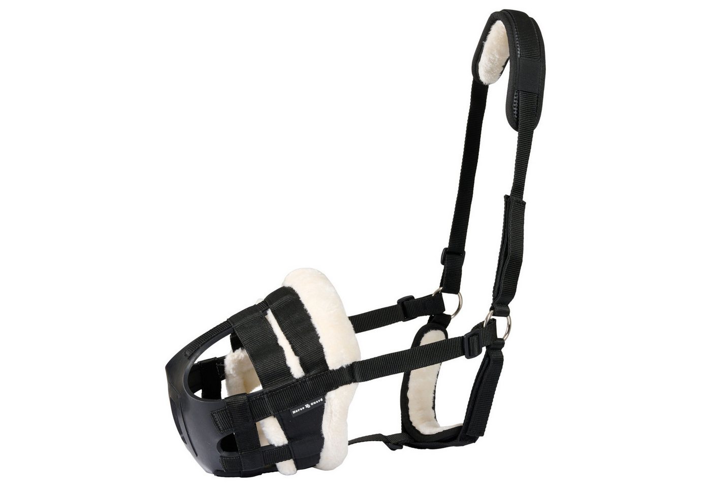 Horse Guard Fressbremse HorseGuard Easy Breathe Weidemaulkorb für Pferde, schwarz, Kaltblut...