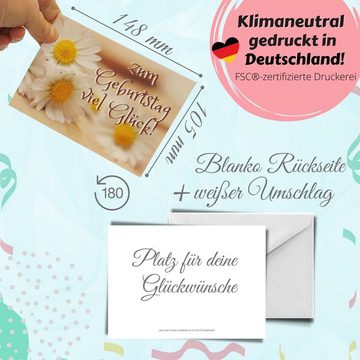 Domelo Geburtstagskarte Geburtstagskarten 24er Set mit Umschlag, Happy Birthday Postkarten, Grußkarten 24er Set, Kraftpapier Karten zum Geburtstag