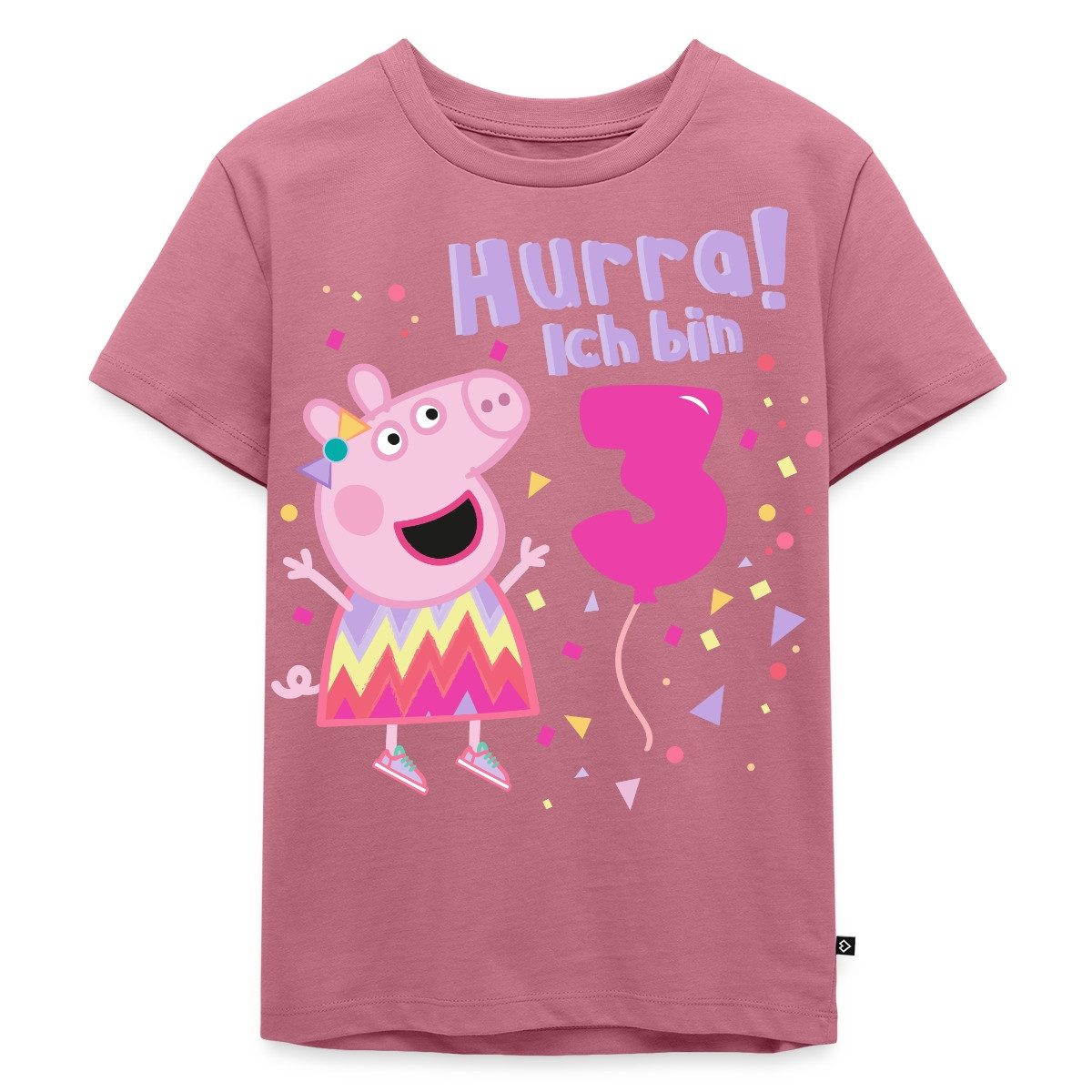 Spreadshirt T-Shirt Peppa Wutz Hurra Ich Bin 3 Jahre Kinder Premium T-Shirt (1-tlg)