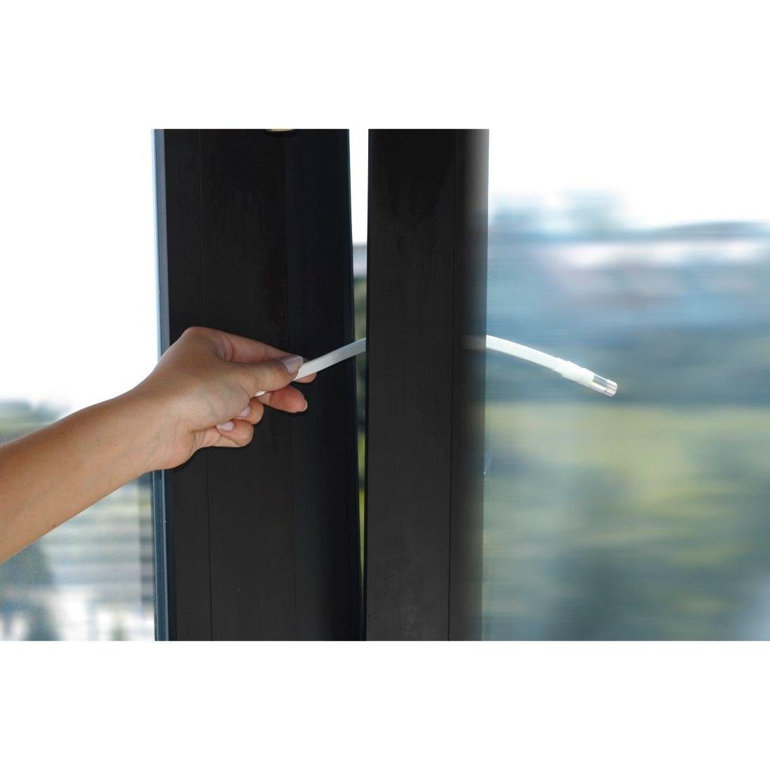Hama Fensterdurchführung, F-Kupplung - F-Kupplung SAT-Kabel, F-Verbinder (20 cm)