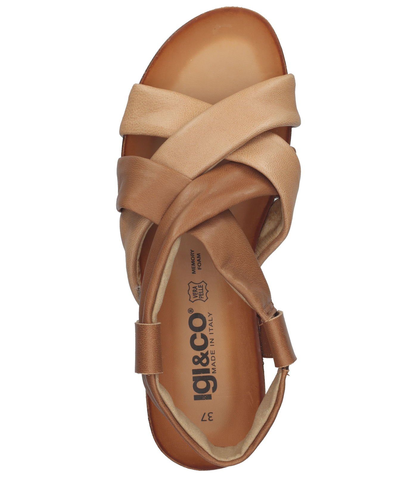 Cognac & IGI CO Riemchensandalette Leder Sandalen