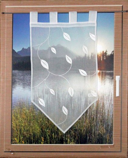Scheibengardine »Bodensee«, HOSSNER - ART OF HOME DECO, Schlaufen (1 Stück), passend zu allen Einrichtungsstilen