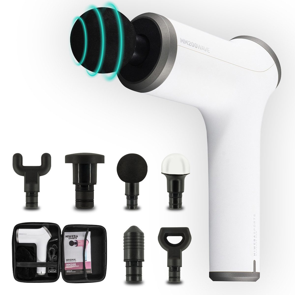 Massagepistole Profi Massage Pistole MM200 inkl. 6 Massageköpfen - 2500 mAh