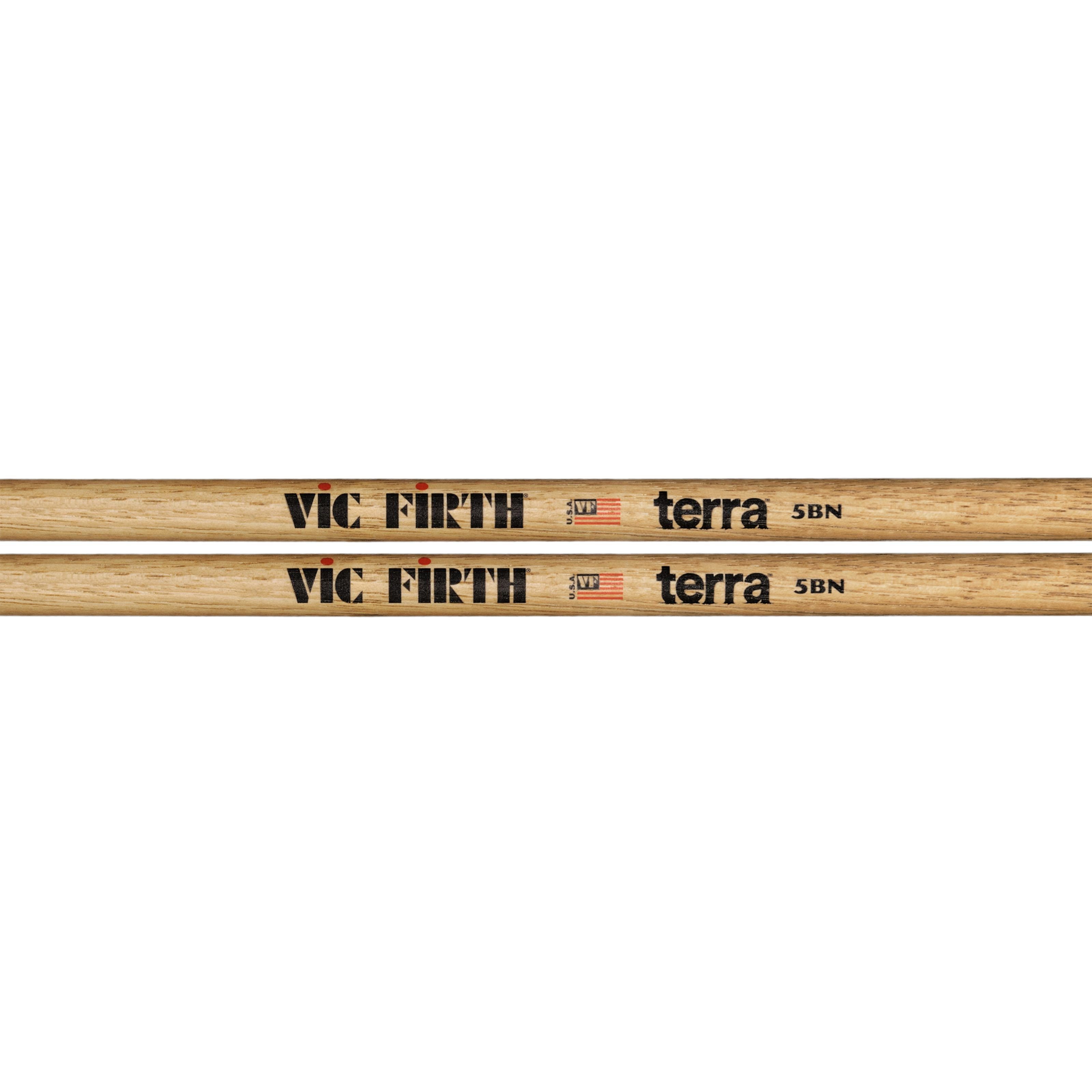 Vic-Firth Drumsticks (Sticks, Beater und Mallets, Drumsticks Nylontip), Terra 5BN Hickory Sticks Nylon - Drumsticks