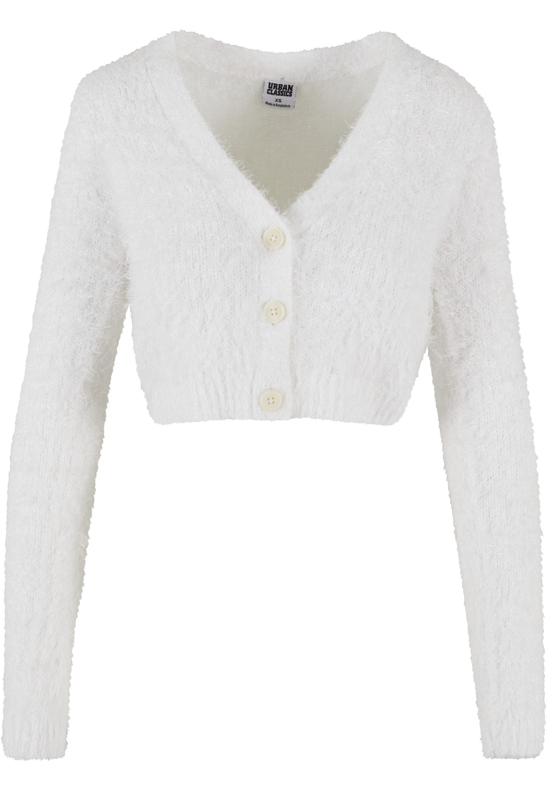 URBAN CLASSICS Strickjacke Urban Classics Damen Ladies Cropped Feather Cardigan (1-tlg)