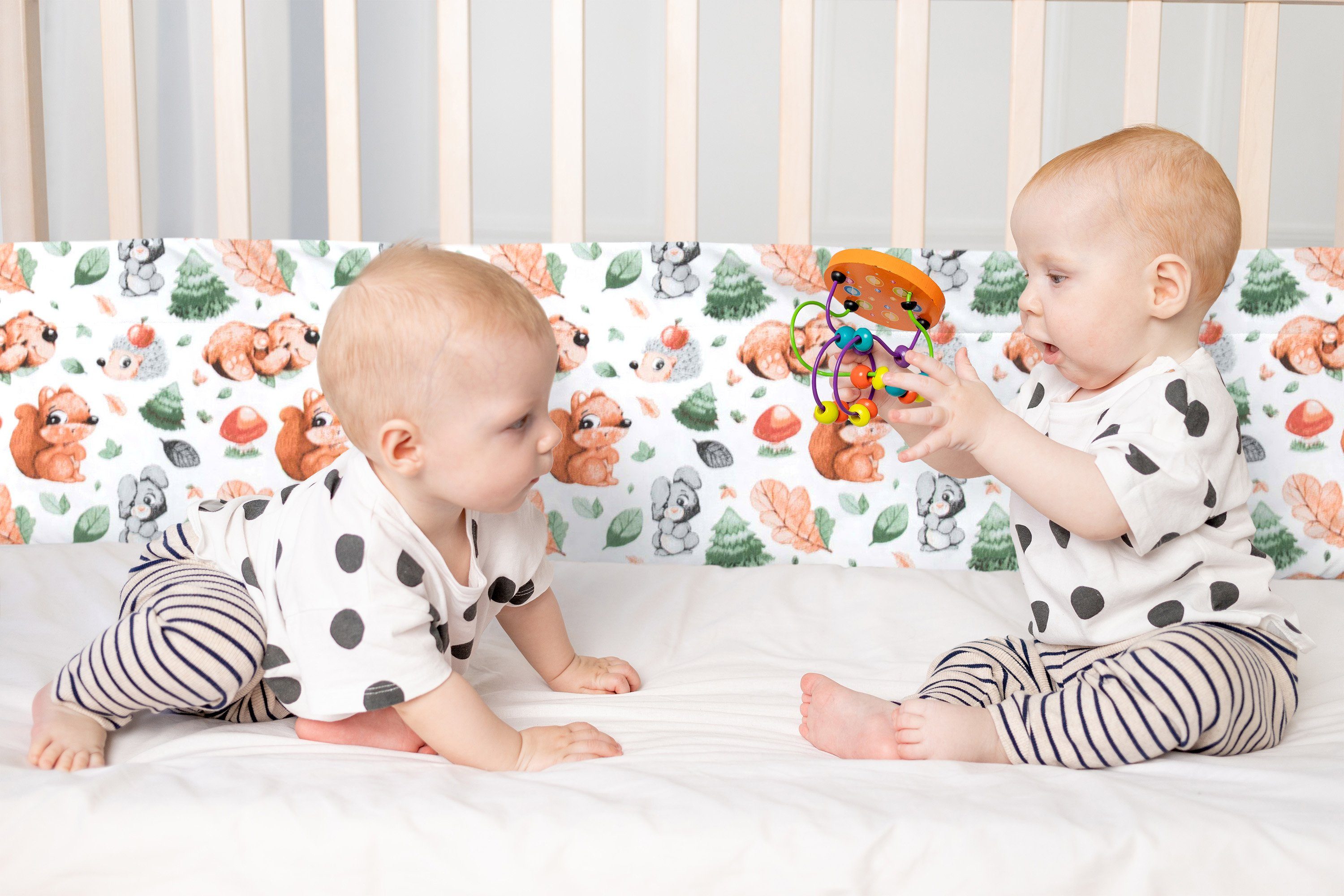 Amilian Bettnestchen Bettumrandung (Made in EU) 420x30 cm - für Babybett 140x70 cm geeignet, (140 x 70 cm geeignet (rundherum) mit Kantenschutz, Nestchen), Umrandungen