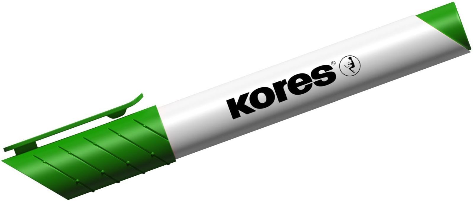 KORES Whiteboard Marker Whiteboardmarker 3mm Rundspitze grün (12 Stück)