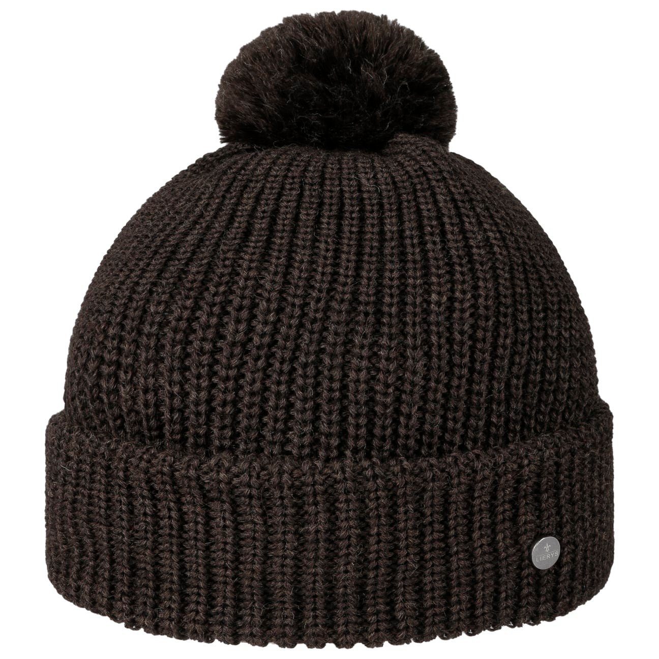 Giant Bommelmütze Damen Made In Italy – Strickmütze Mit Fleecefutter, Umschlag Und Bommel, Zopfmuster Giant Bommelmütze Damen Made In Italy – Strickmütze Mit Fleecefutter, Umschlag Und Bommel, Zopfmuster