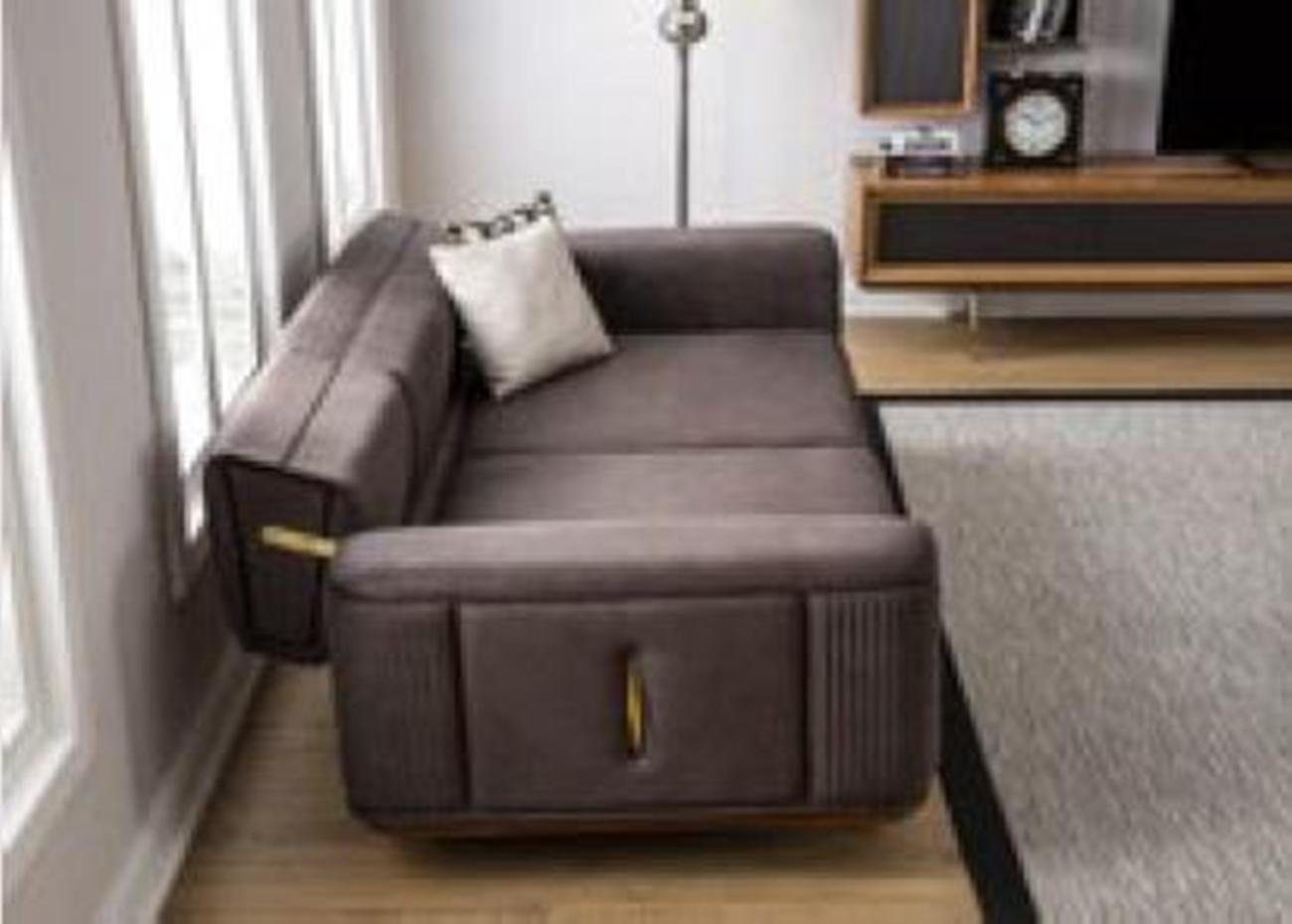 Möbel 4 Sitzer Modernes JVmoebel Textil Sofa Neu 4-Sitzer Wohnzimmer Sofas Big Polyester