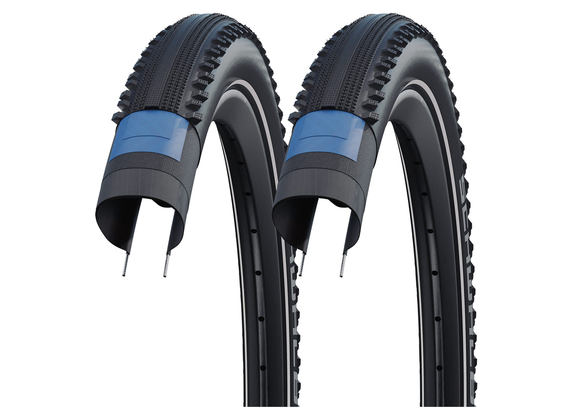 Schwalbe Fahrradreifen 2x Schwalbe Hurricane 57-622 Drahtreifen RaceGuard 29x2.25, (2-tlg), Drahtreifen