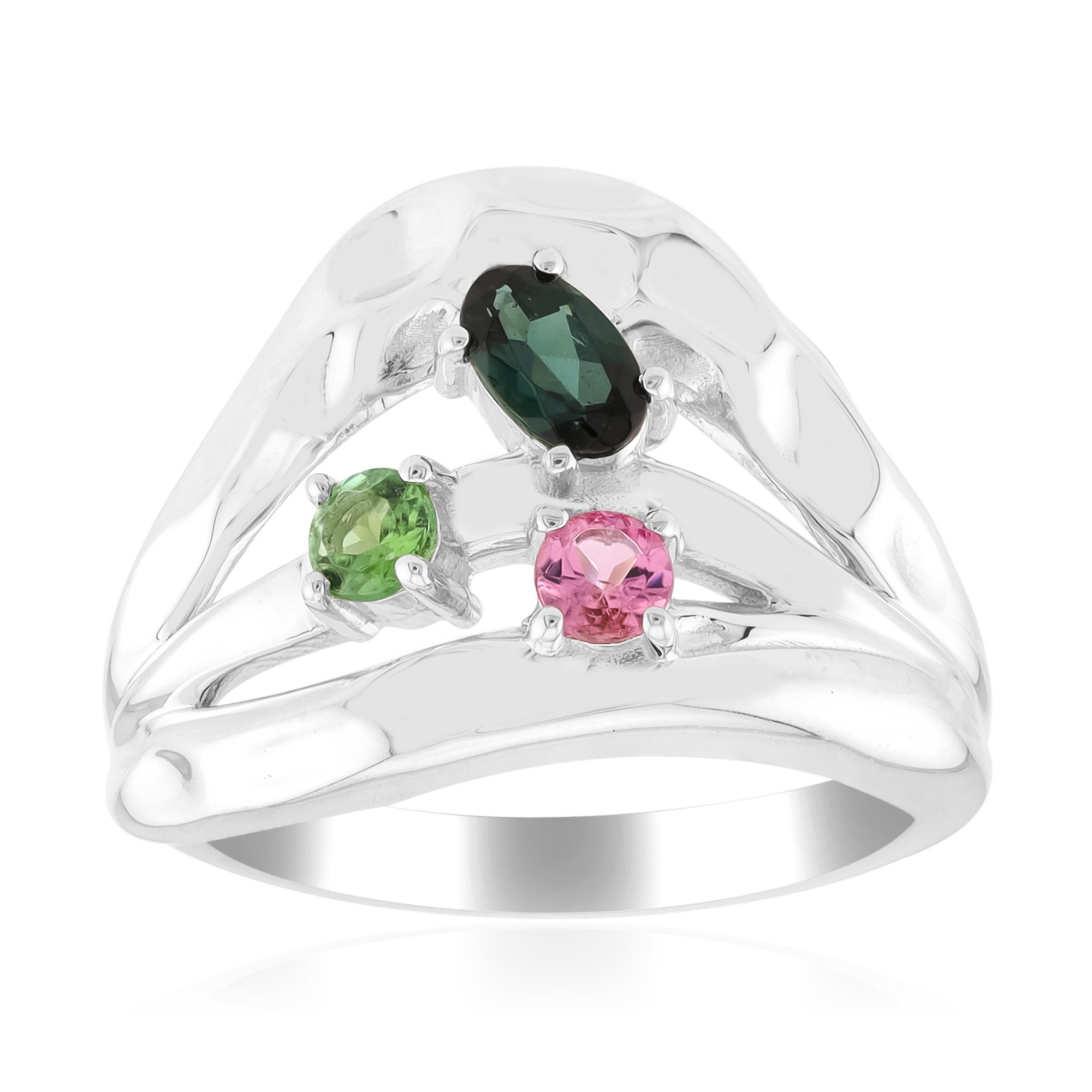 Silberring Cavill Ring 0,37 ct Turmalin dreifarbig in 925 Sterlingsilber