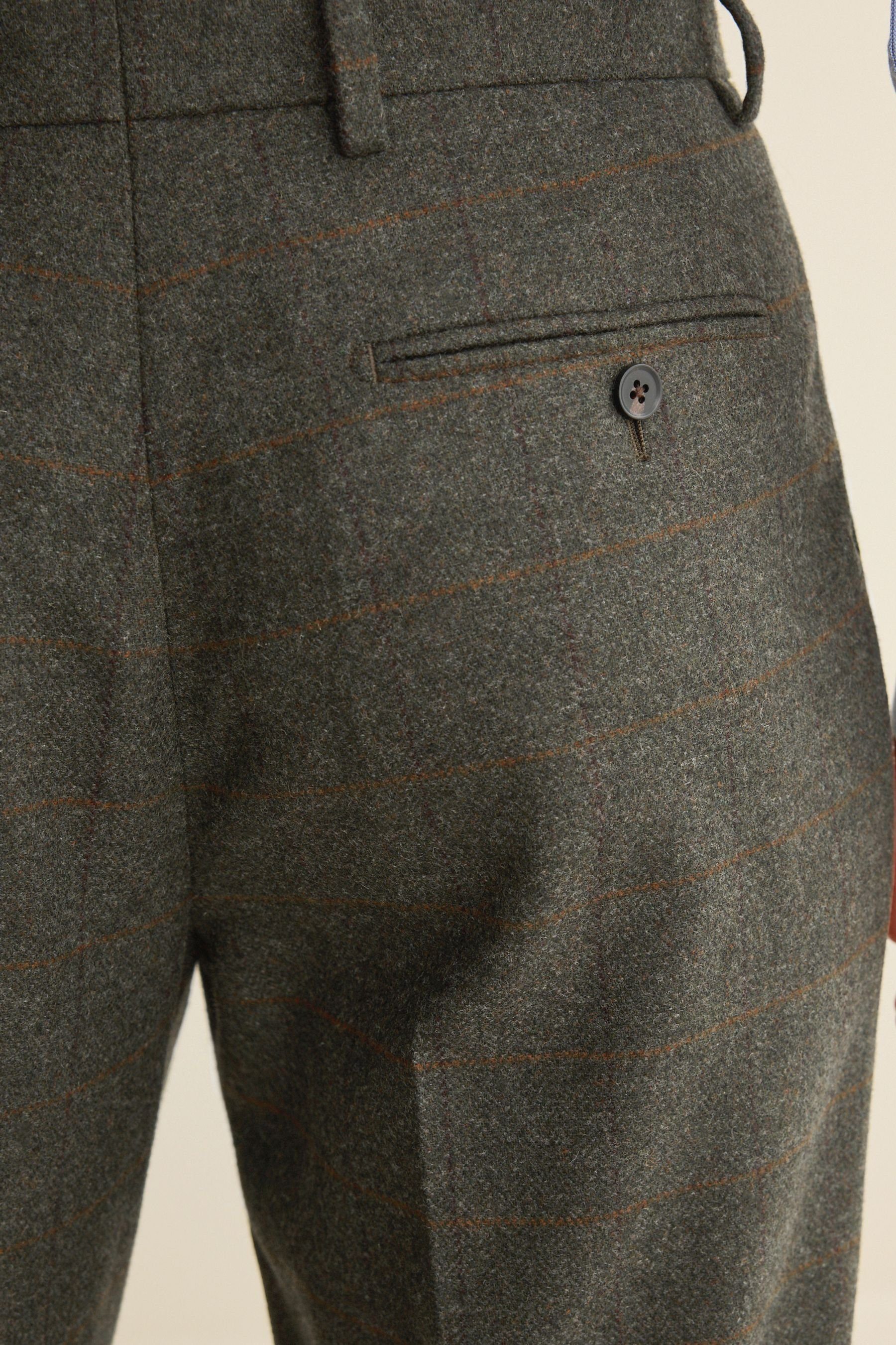 Next Anzughose Karierter Anzug mit Besatz: Hose (1-tlg)