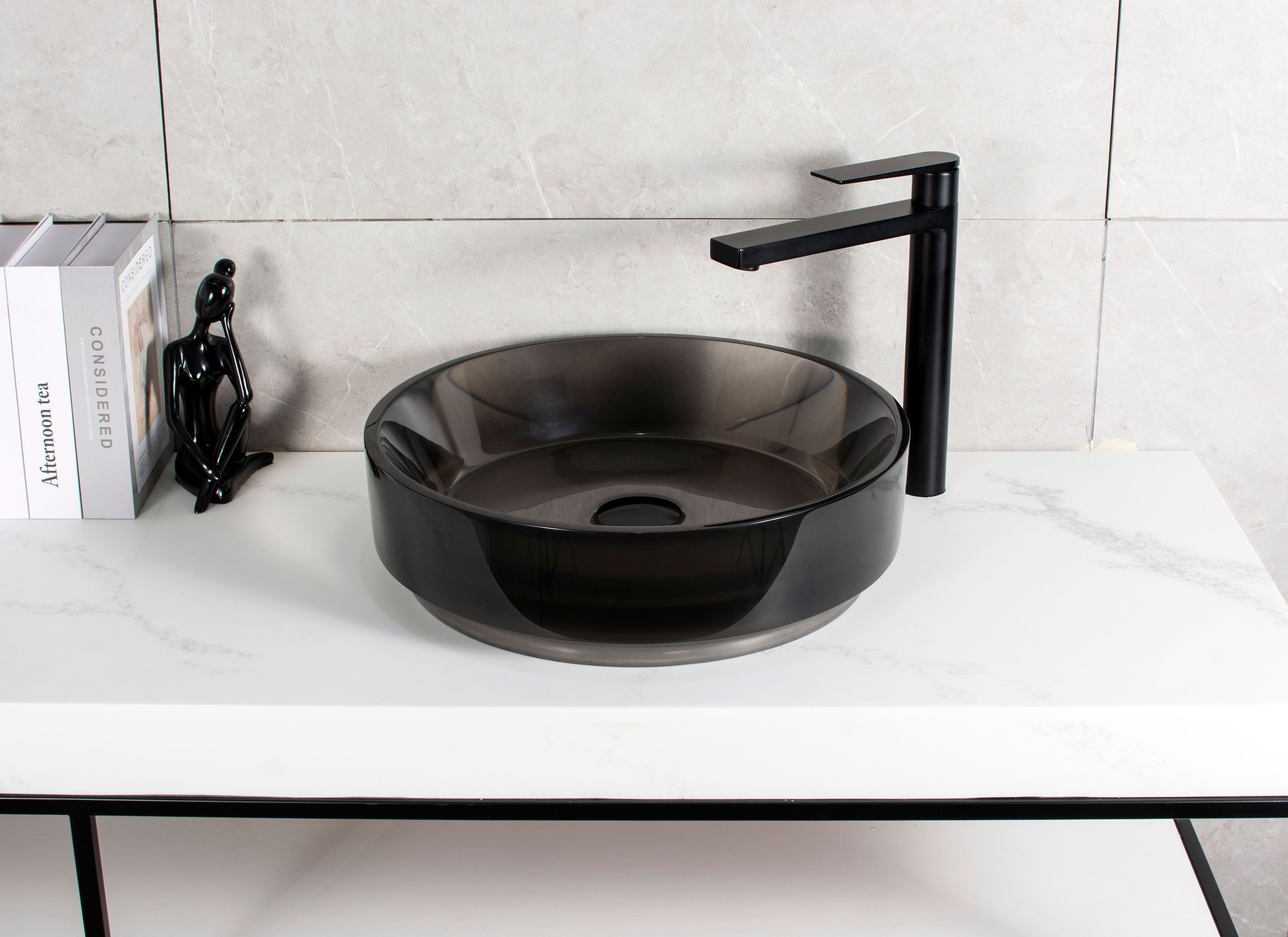 Bernstein Waschbecken NT2430G, aus transparentem Kunstharz - 42 x 42 x 11 c günstig online kaufen