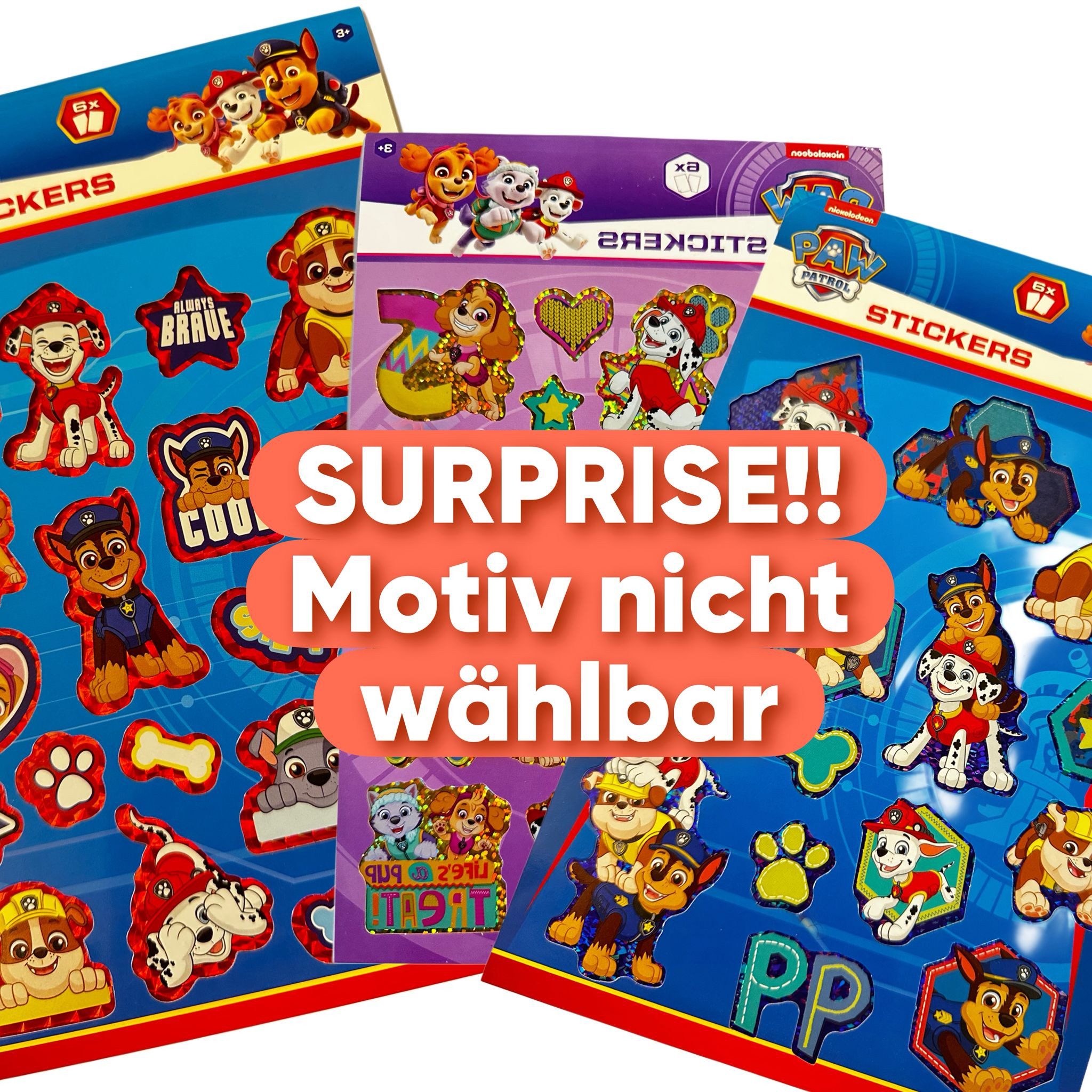 Nickelodeon Sticker Paw Patrol Aufkleber Buch über 50 Sticker bunt, (Set 1-tlg), Chase,Marshall,Rubble,Skye und Rocky Geschenke für Jungen und Mädchen