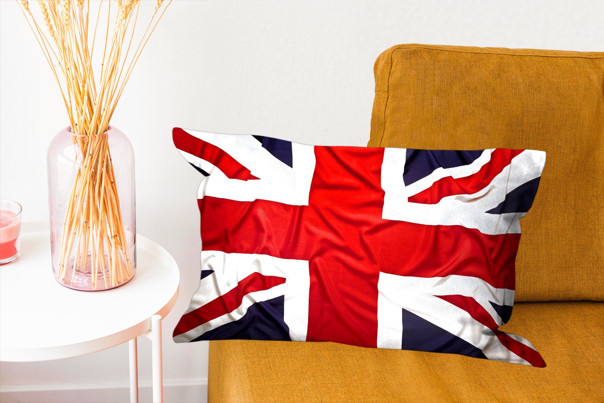 Flagge Dekoration, MuchoWow mit Schlafzimmer Großbritanniens, Dekokissen Füllung, Die Wohzimmer Dekokissen Zierkissen,