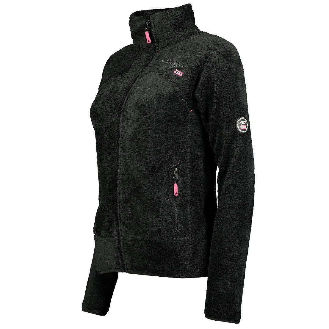 Geographical Norway Fleecejacke Geographical Norway Damen Fleecejacke Teddy Fleece Winter Jacke mit Stehkragen, in Unifarbe, kuschelig – Bild 3 von 4