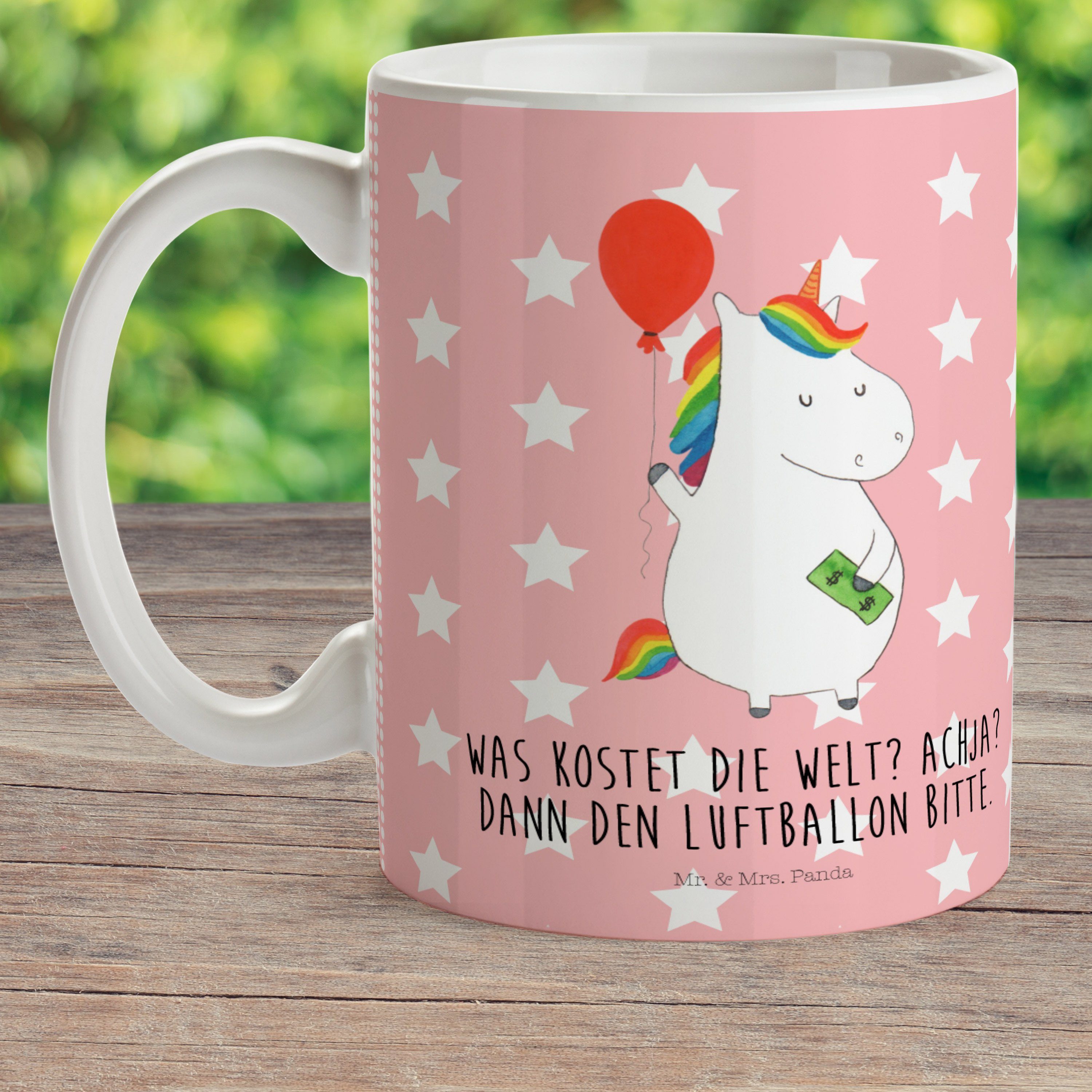 - Panda Pastell Mr. Einhorn Outdoo, Luftballon Mrs. Kunststoff Tasse, Einhörner, & - Rot Kinderbecher Geschenk,