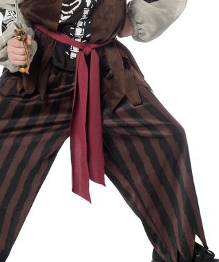 Karneval-Klamotten Piraten-Kostüm Freibeuter Piratenkapitän mit Hut und Pistole, Kinderkostüm Seeräuber Jungen Pirat