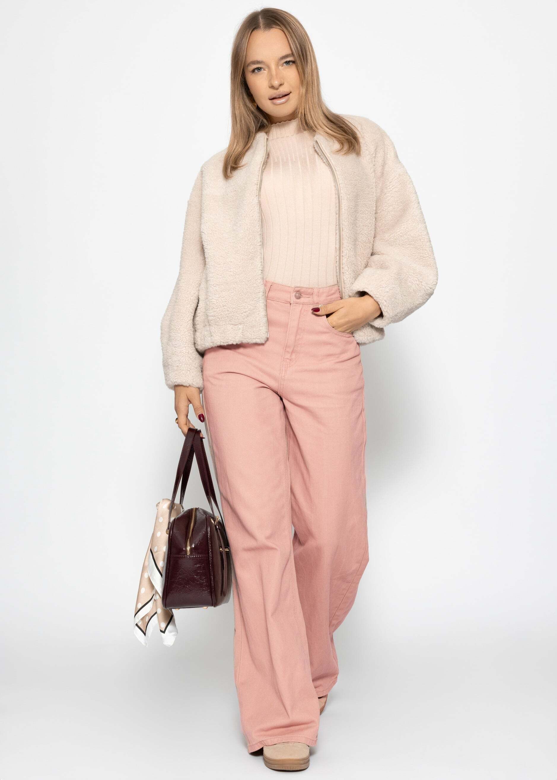 SASSYCLASSY 5-Pocket-Jeans Wide Leg Jeans mit hohem Bund für Damen günstig online kaufen