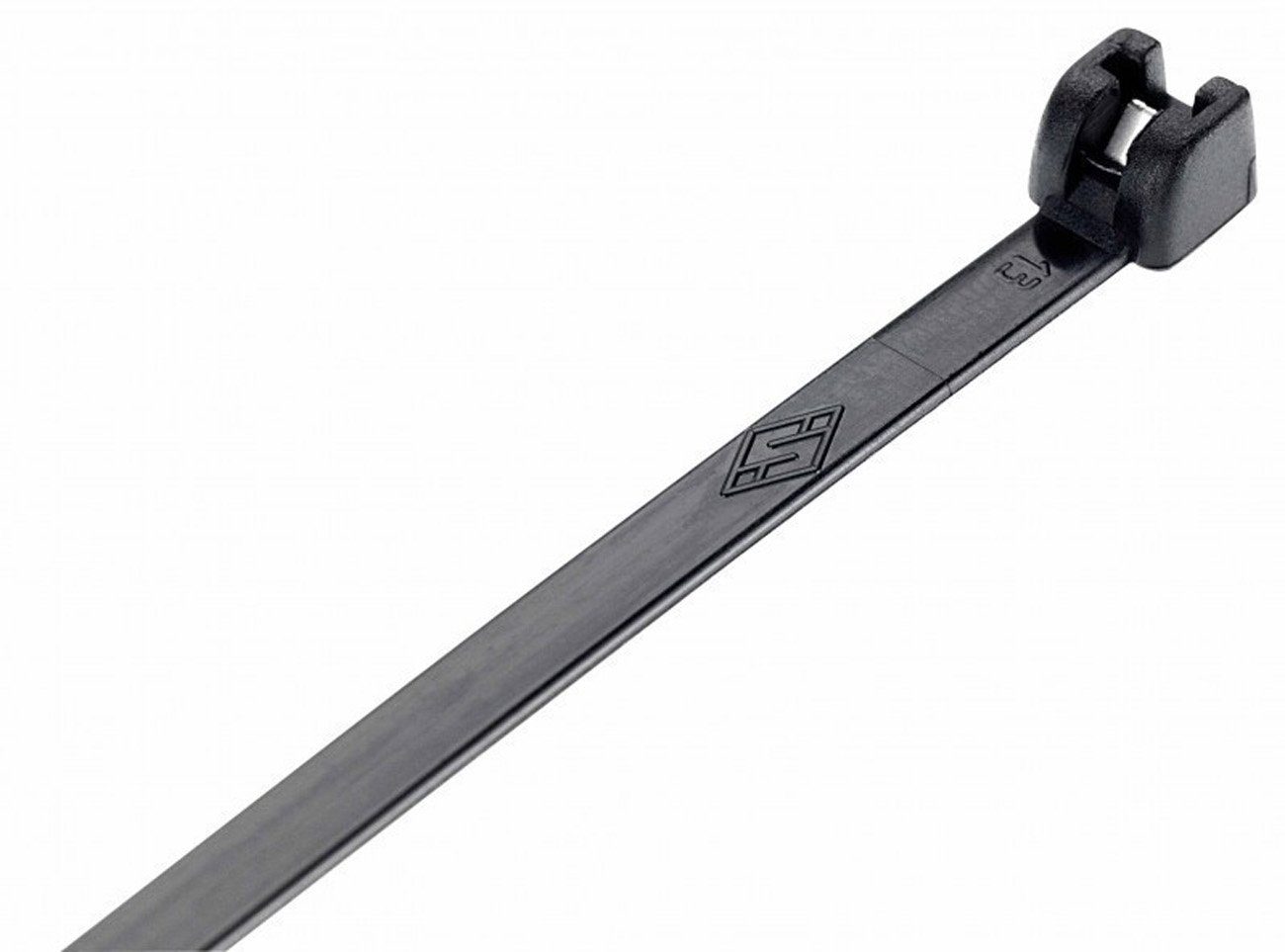 Kabelbinder 1000 Kabelbinder Metallzunge schwarz 4,5x186 mm Metall shop stab…