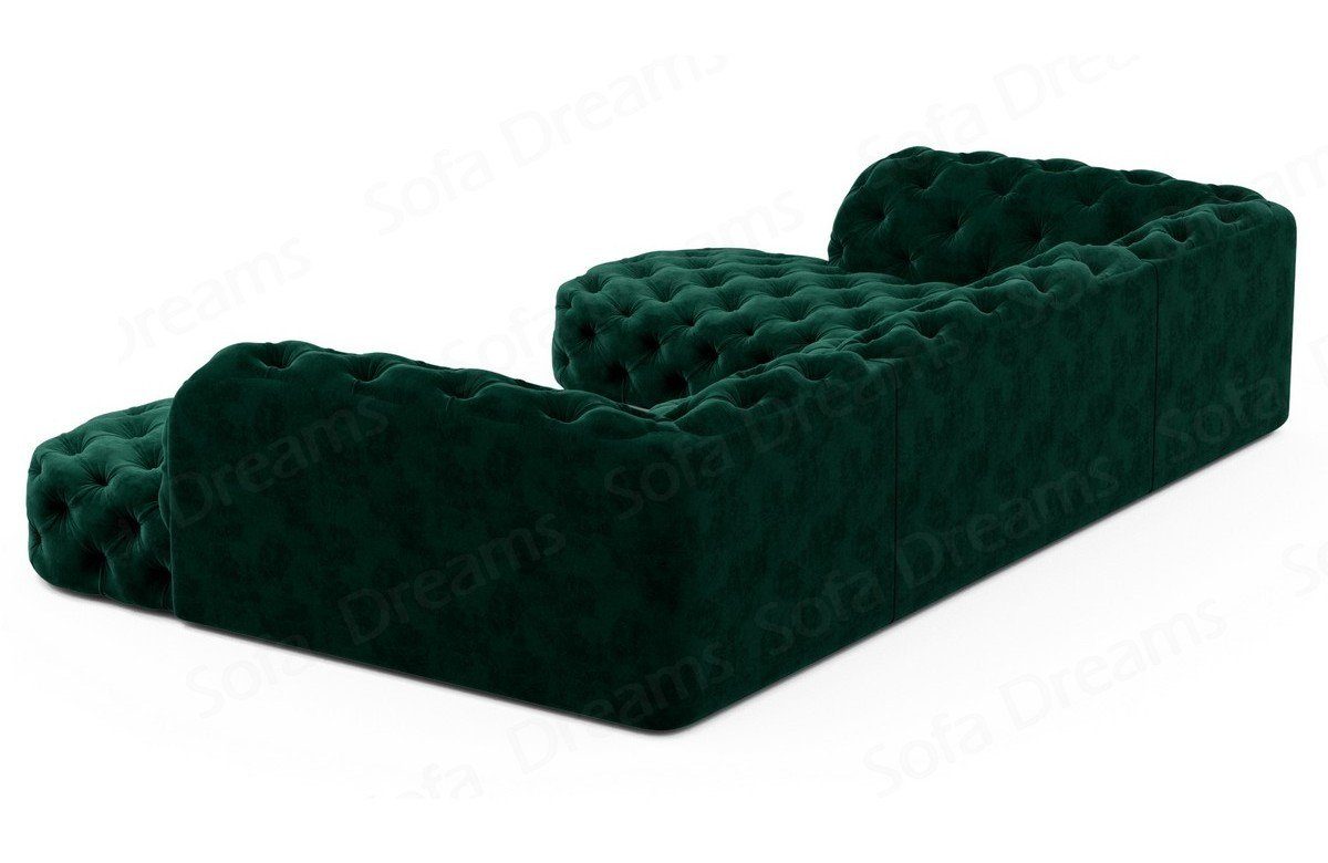 Lanzarote Couch grün37 Couch Sofa Sofa im Lounge Stoffsofa, Wohnlandschaft Chesterfield Samtstoff Look Dreams Designer U