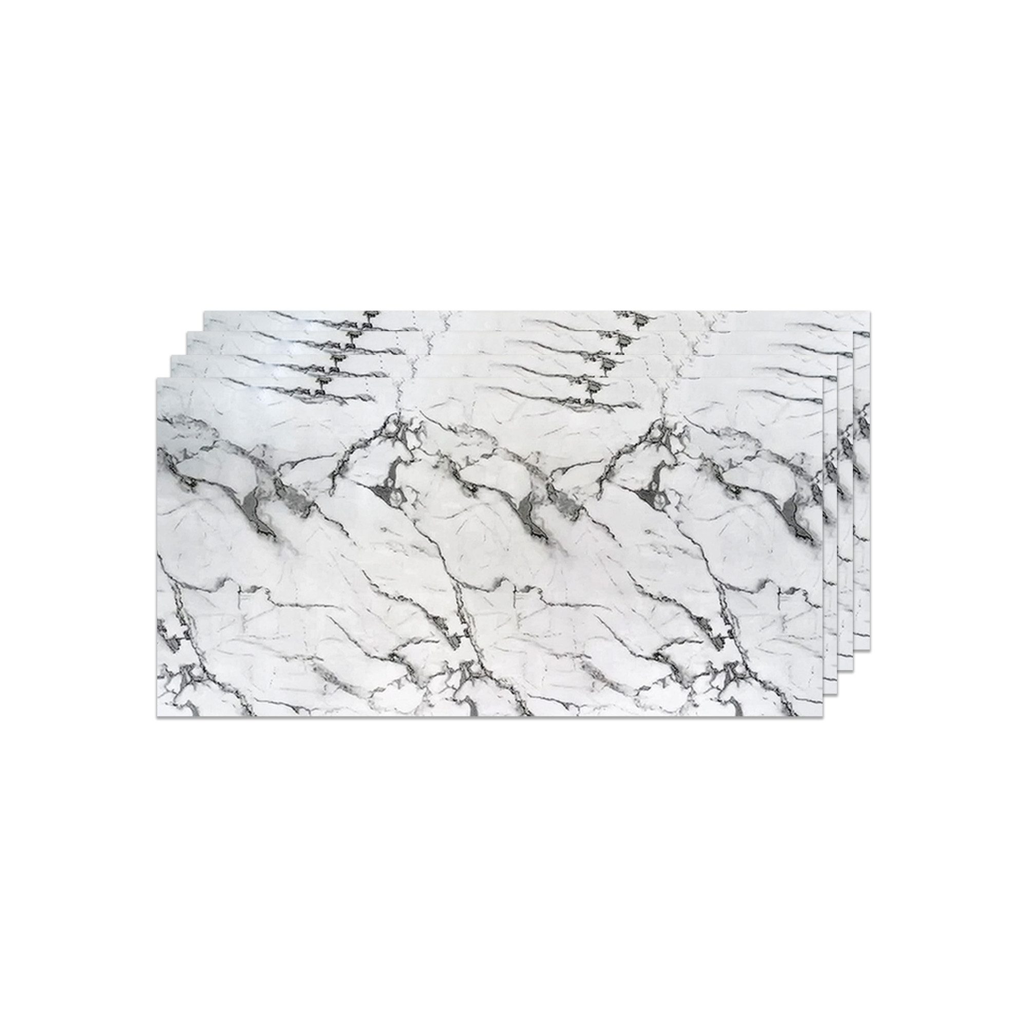 IZODEKOR 3D Wandpaneel PVC Wandverkleidung in Marmoroptik – Fliesenersatz für Bad & Küche, BxL: 60x120 cm, 0,72 qm, (wasserfest, kratzfest, pflegeleicht, direkt auf Fliesen montierbar, 1er- oder 4er-Set, optional mit Montagekleber) Direkt auf Fliesen montierbar, fleckenabweisend