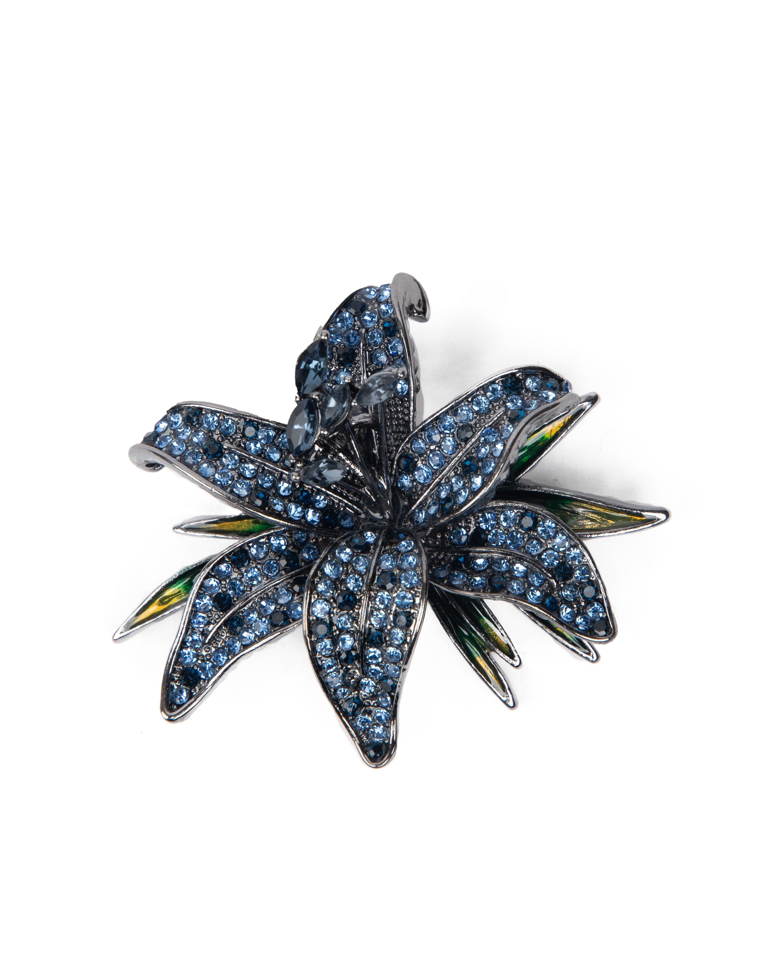 MayTree Brosche "Taglilie", brilliant dunkelblau (Stück, 1-tlg), Metallbros günstig online kaufen