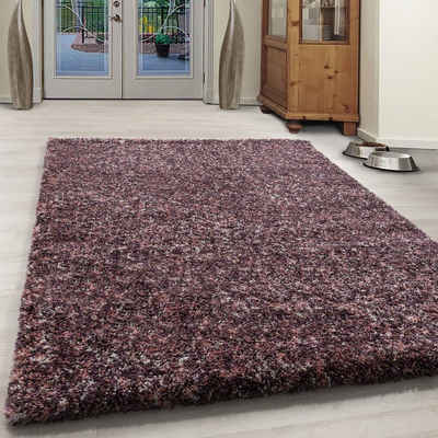 Hochflor-Teppich, Homtex, 60 x 110 cm, Shaggy Teppich Hochflor Langflor Flokati 30 mm