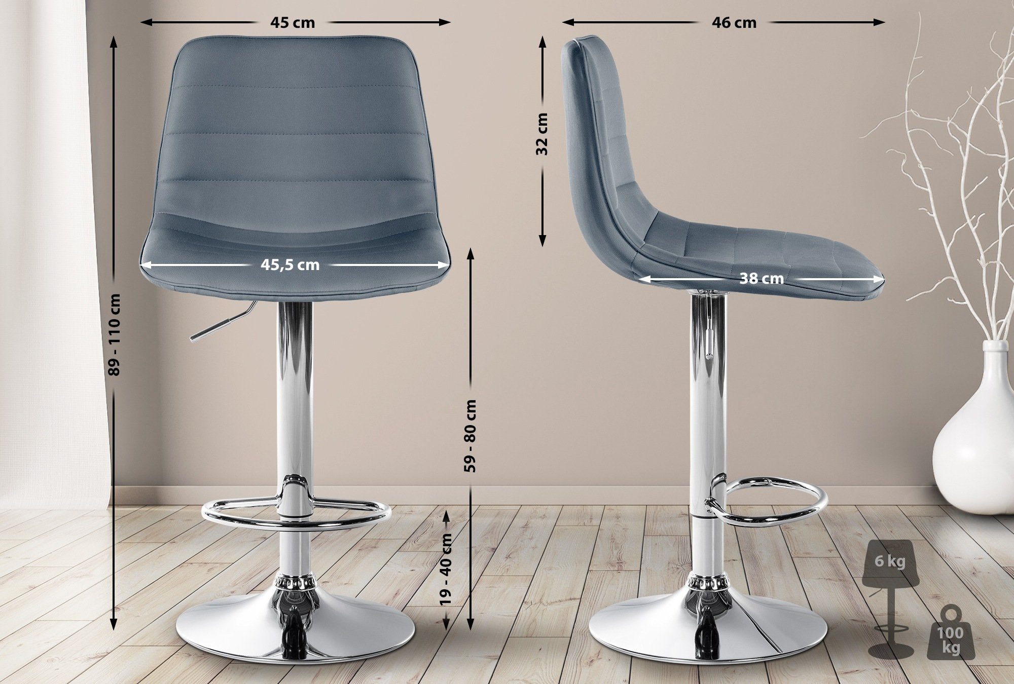 CLP Barhocker Lex Kunstleder (2er Set, günstig online kaufen