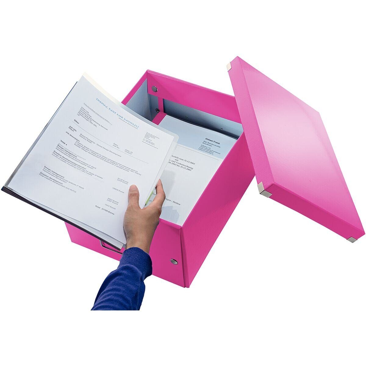 LEITZ Aufbewahrungsbox Click & Store, mit Metall-Etikettenhalter
