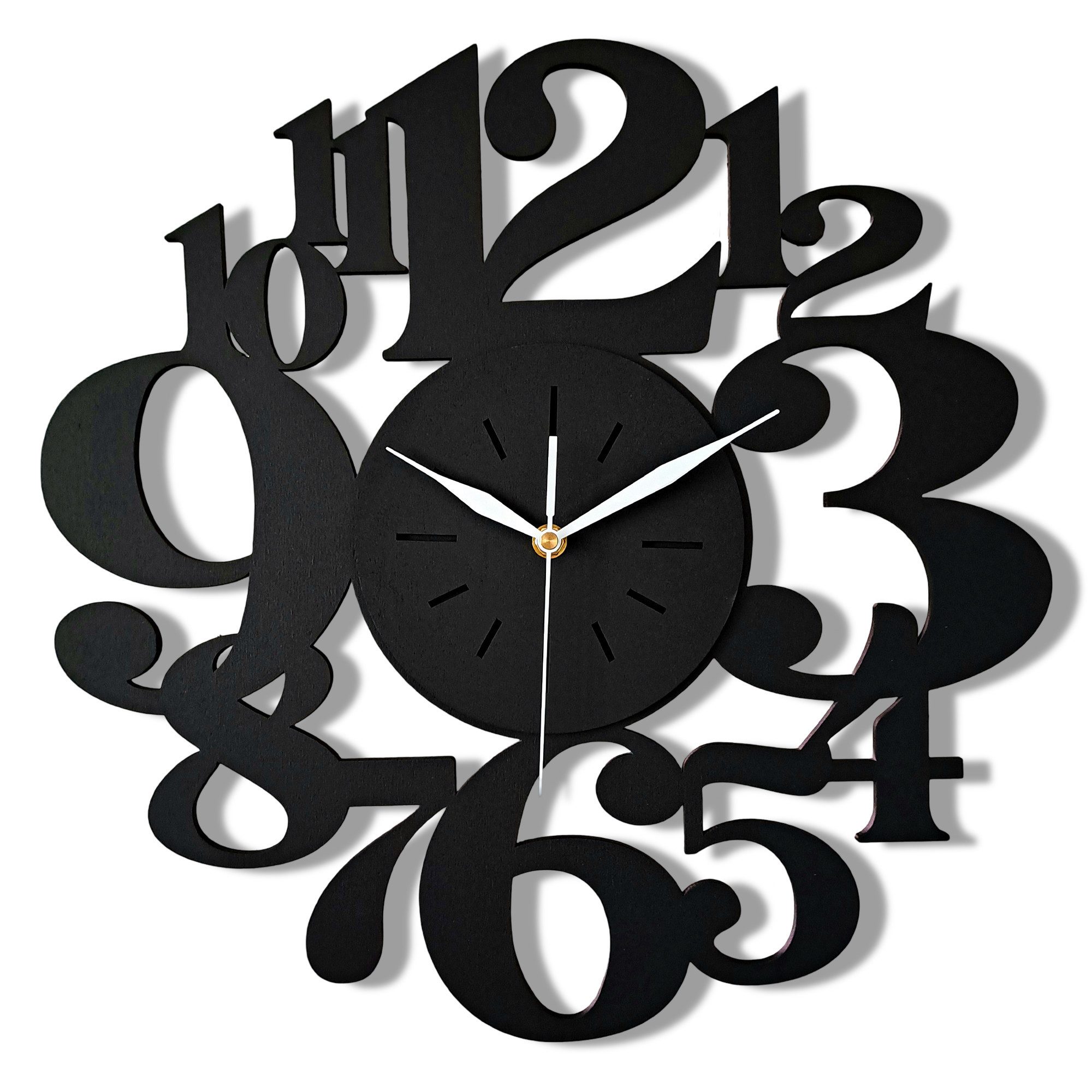 ORNAMENTI Wanduhr Handmade, grosse,modern, geometrisch, holz, minimalistisc günstig online kaufen