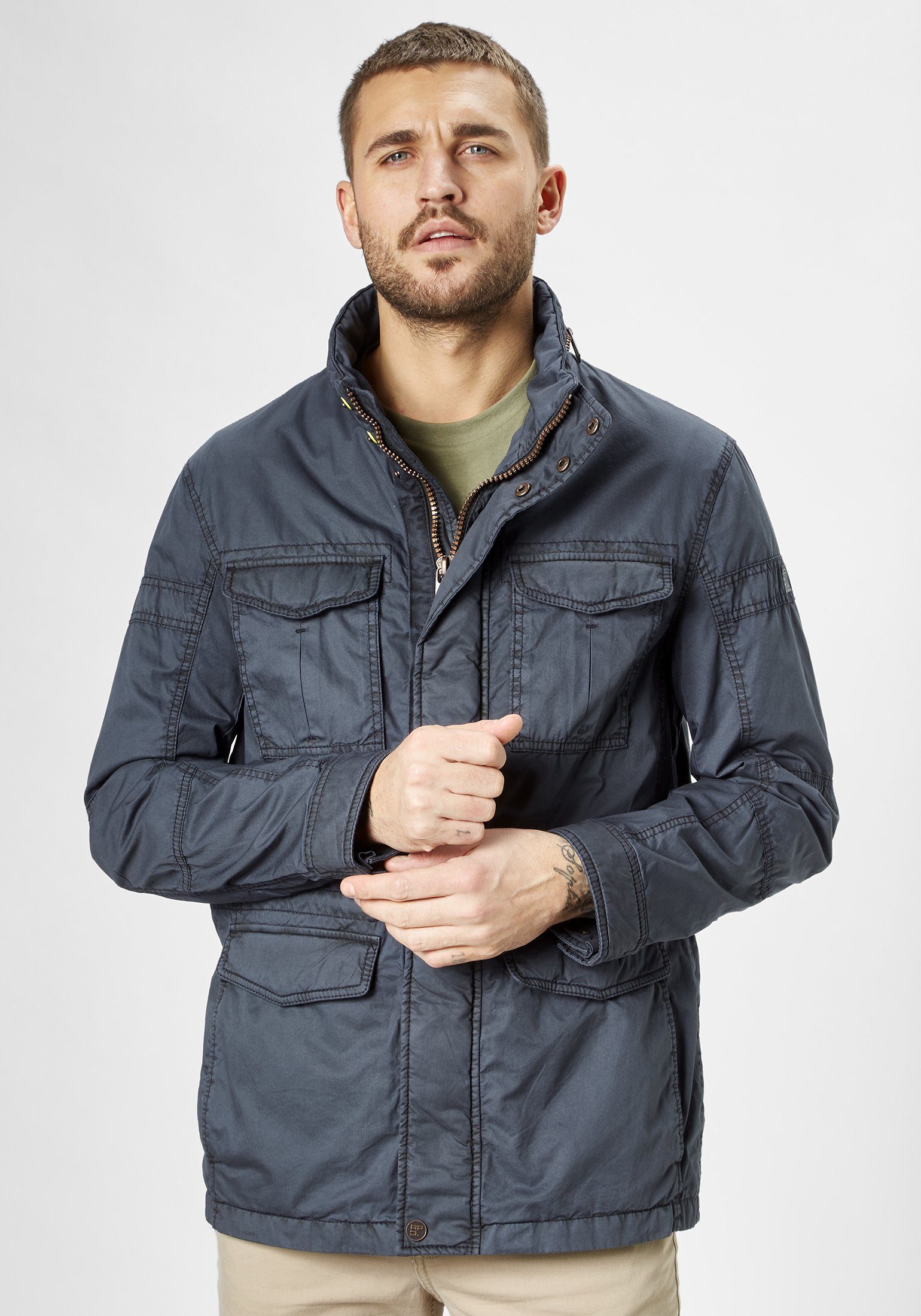 Redpoint Sommerjacke Brent Modern Fit Fieldjacket aus reiner Baumwolle