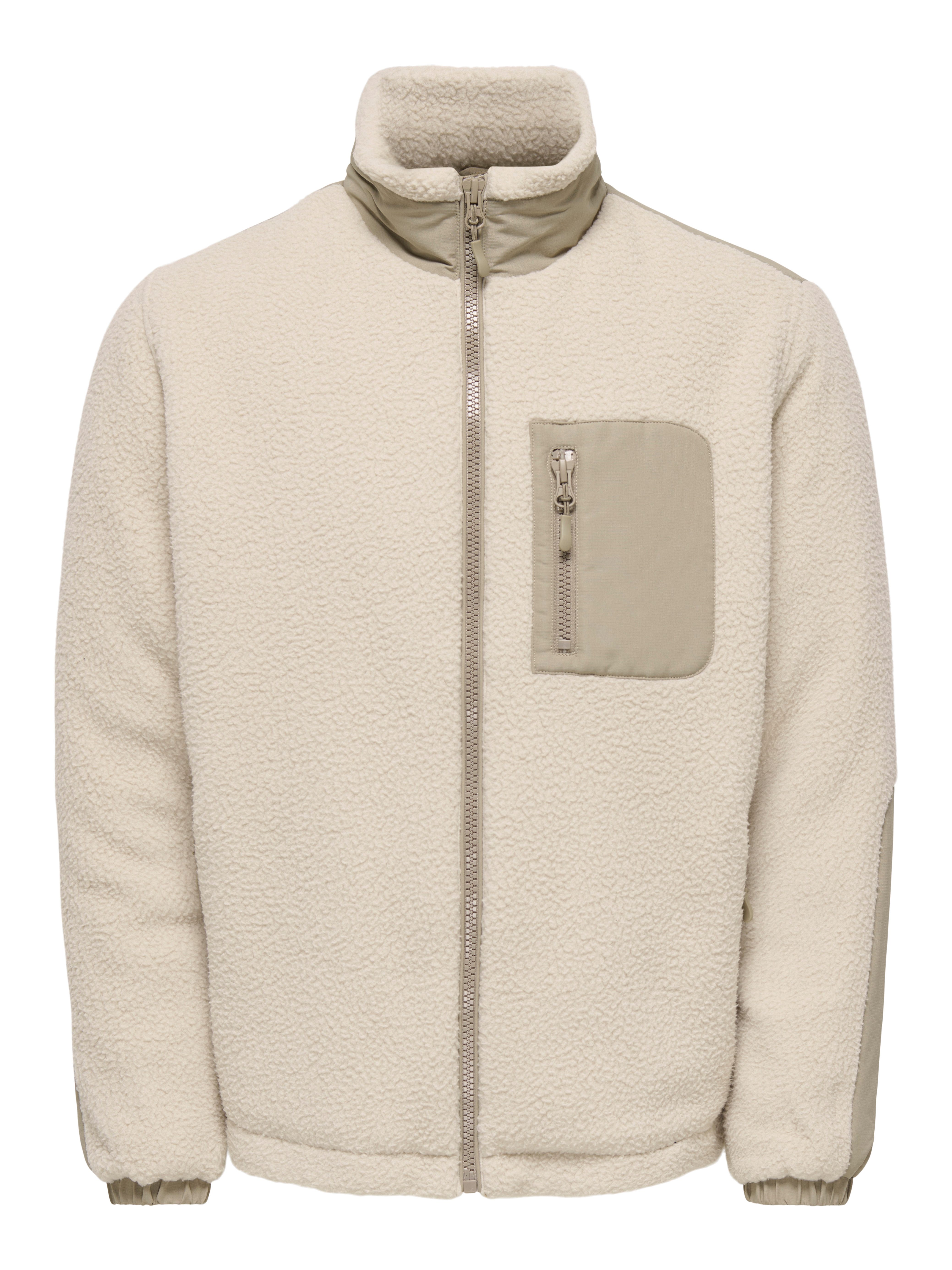 ONLY & SONS Kurzjacke ONSTYRO PADDED SHERPA JACKET NOOS Polyester, regular fit