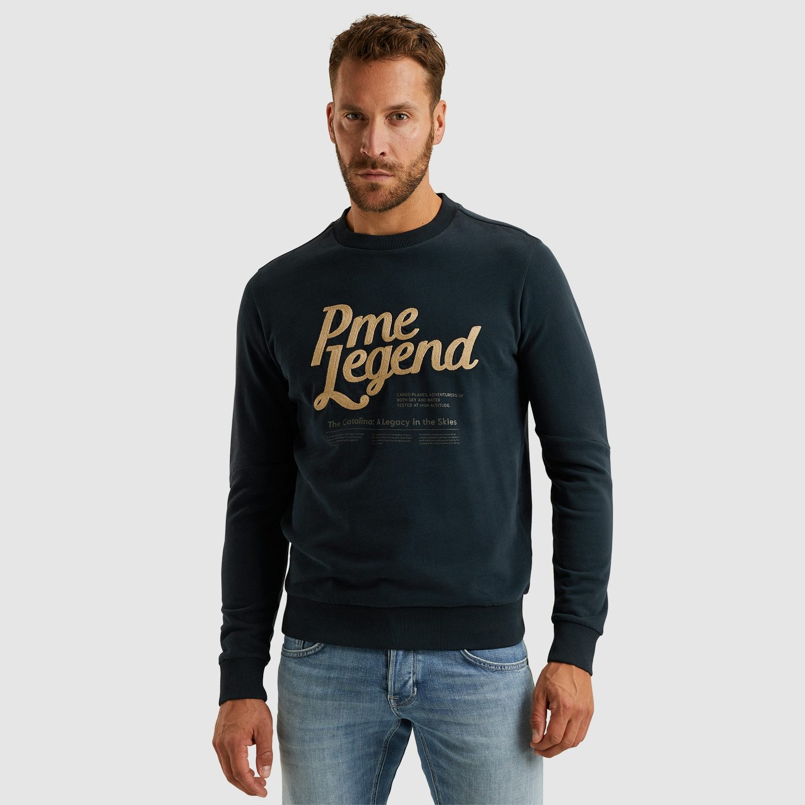 PME LEGEND Sweatshirt mit Logo Stickerei günstig online kaufen
