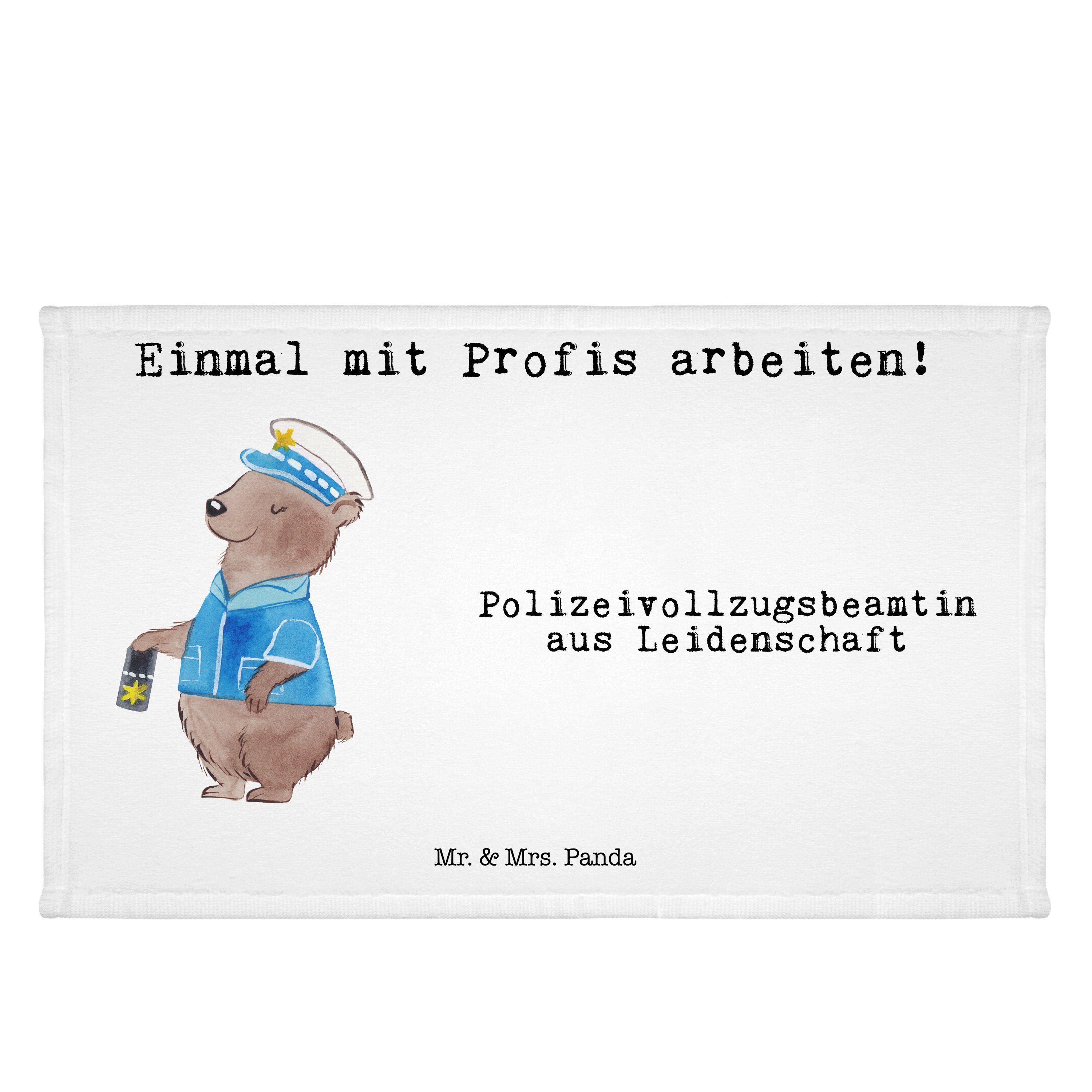 Mr. & Mrs. Panda Handtuch Polizeivollzugsbeamtin aus Leidenschaft - Weiß - Geschenk, Polizistin, (1-St) | Alle Handtücher