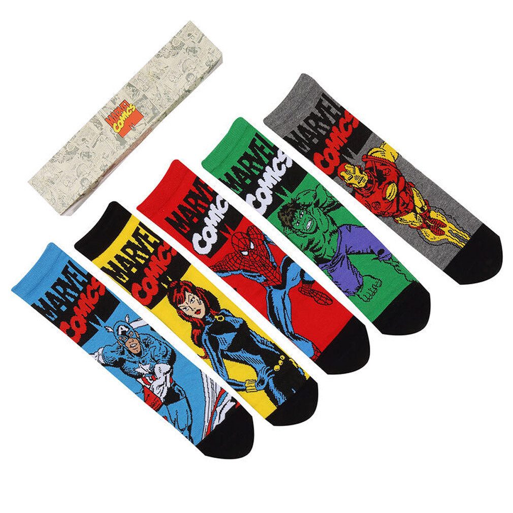 MARVEL Freizeitsocken Avengers 5-Paar Strümpfe Spider-Man Iron Man Hulk