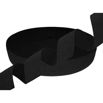 maDDma Gurtband Polyester 10m lang 30mm breit Farbwahl Rollladengurt, 580 schwarz